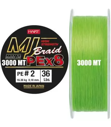 trenzado hart mj color fluo bobina 3000 metros