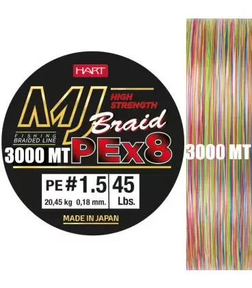 trenzado hart mj multicolor bobina 3000 metros