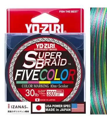 trenzado yo-zuri super braid five colors